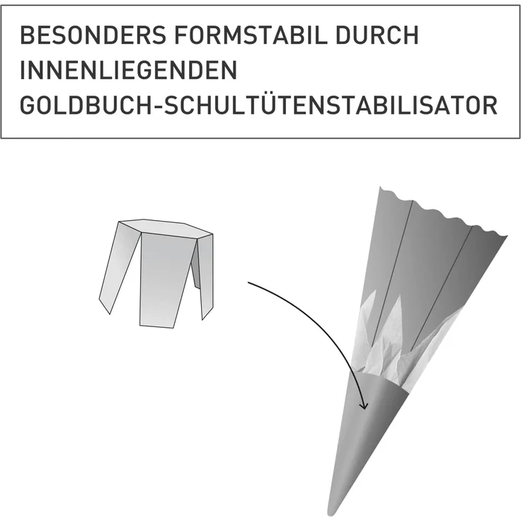 goldbuch 97 721 Bastelset Dino, 3D Zuckertüte ca. 70 cm, Schultüte zum Basteln und Gestalten, Geschenktüte für Jungen und Mädchen, aus Karton, zur Einschulung und Schulanfang – Bild 2