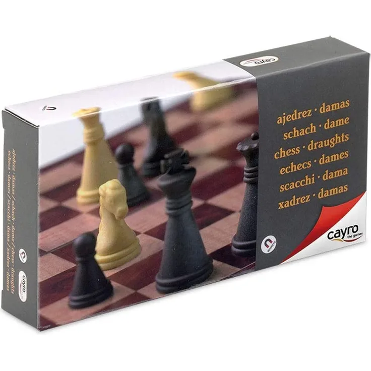 Schach- und Dame-Brett Magnetic Cayro (16 x 16 cm)