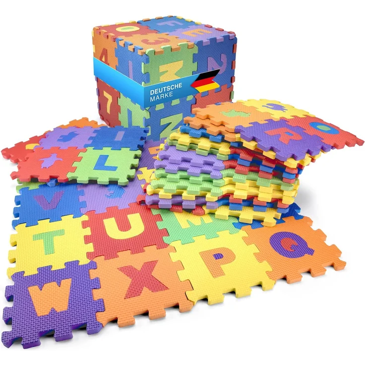 all kids United® Kinder Puzzlematte 118 x 132 cm - Kinderteppich Spiel-Teppich Schadstofffrei Spielmatte Eva Schaumstoff-Matte (XL - 144-teilig) – Bild 2