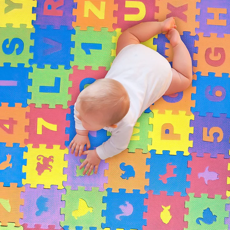 all kids United® Kinder Puzzlematte 118 x 132 cm - Kinderteppich Spiel-Teppich Schadstofffrei Spielmatte Eva Schaumstoff-Matte (XL - 144-teilig) – Bild 8