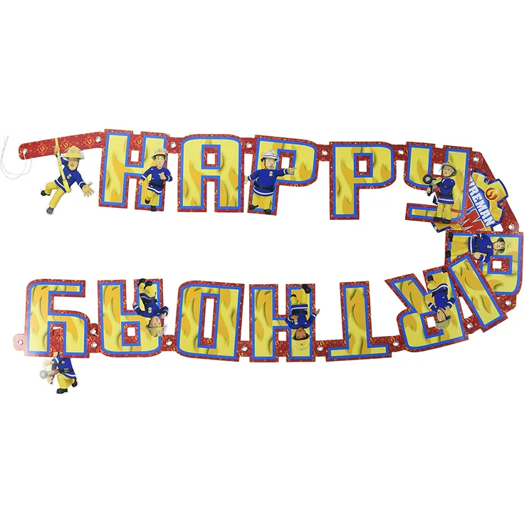 Partykette Feuerwehrmann Sam 2017 180 x 15 cm