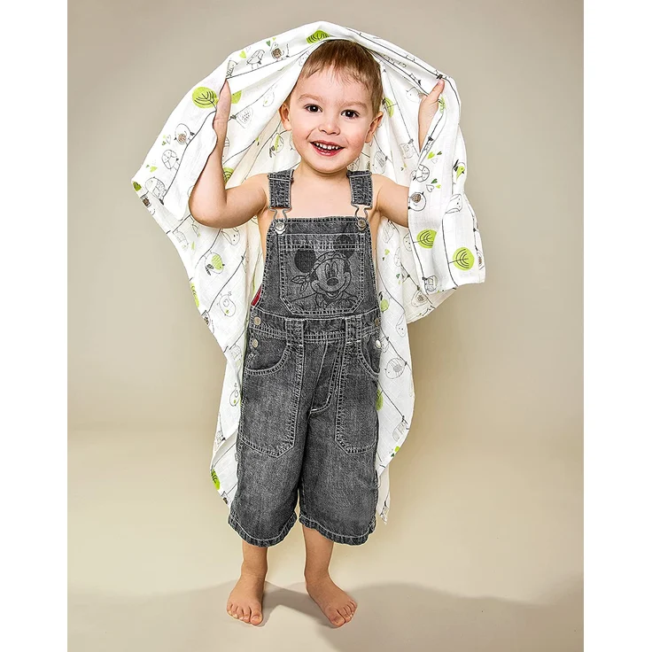 Tabalino Kuschelweiche Bambus Mullwindeln Spucktücher | 80x80cm | 4er-Pack + gratis Schmusetuch |doppelt dicht gewebt| Stoffwindeln Baby Junge & Mädchen Mulltücher Moltontuch 30% Baumwolle – Bild 3