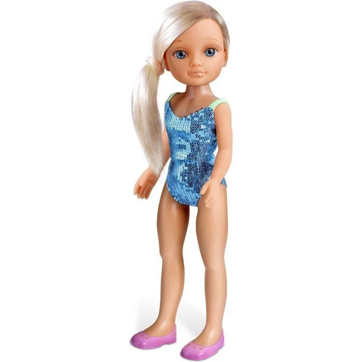 Nancy - EIN Tag der Meerjungfrau, 42 cm große Blonde Puppe mit Badeanzug und Meerjungfrauenschwanz mit Pailletten, für Kinder ab 3 Jahren (Famosa 700014762) – Bild 2