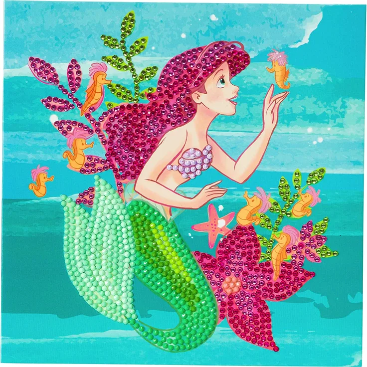 Disney Prinzessin - Crystal Art - Kristallkarte - Arielle