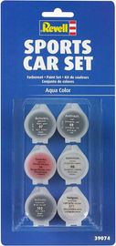Revell 39074 Aqua Color, Acryl Sportwagen, 6'er Set Modellbau-und Bastelzubehör, 6 Farben