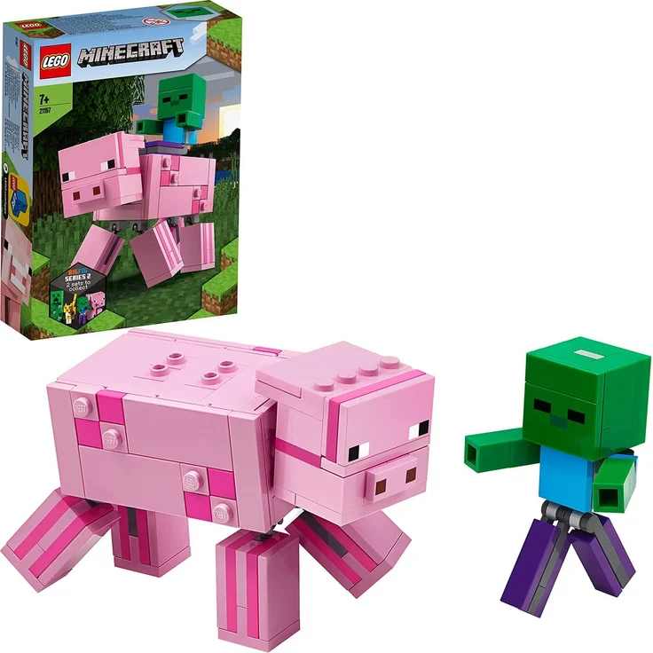 LEGO Minecraft - BigFig Schwein mit Zombiebaby 21157 – Bild 1