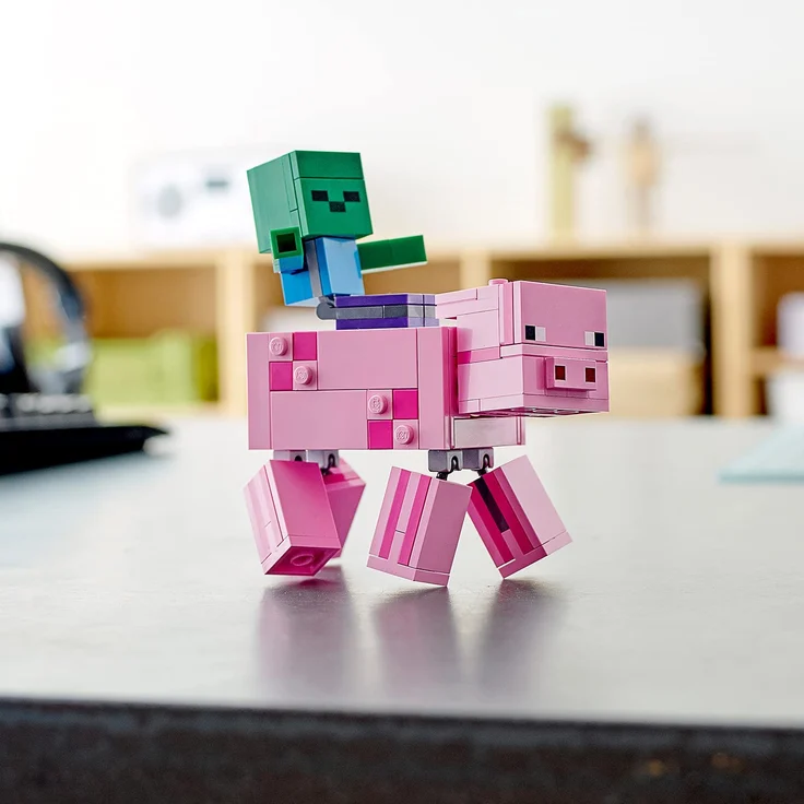 LEGO Minecraft - BigFig Schwein mit Zombiebaby 21157 – Bild 7