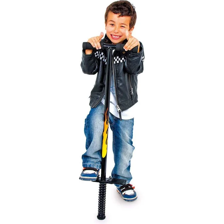 small foot 9503 Pogo Stick, Hüpfstange für Kinder ab 5 Jahren, im coolen Design gestaltet, belastbar bis 50 kg, Schwarz – Bild 2