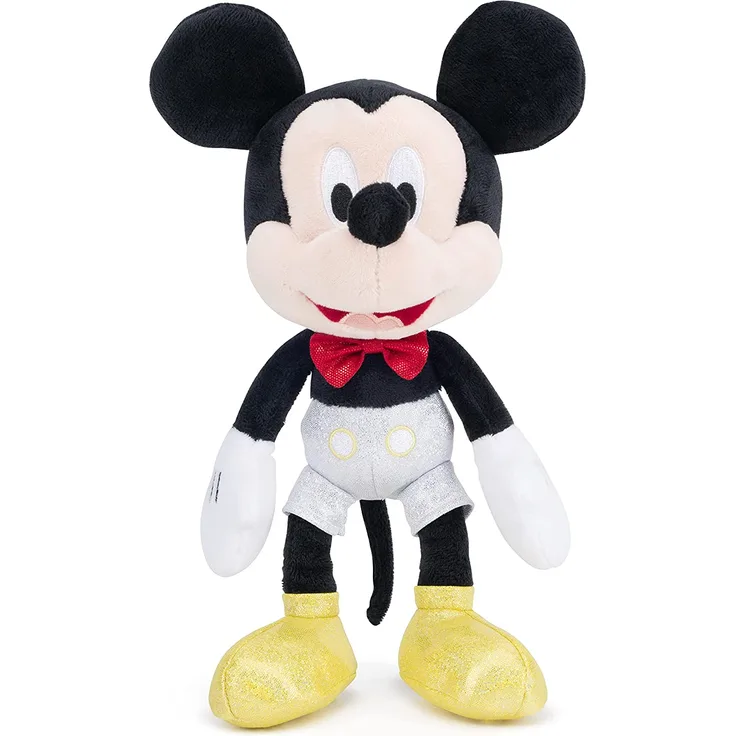 Simba Disney D100 Sparkly Mickey Mouse 25cm - Kuscheltier Plüschfigur - Jubiläumsedition