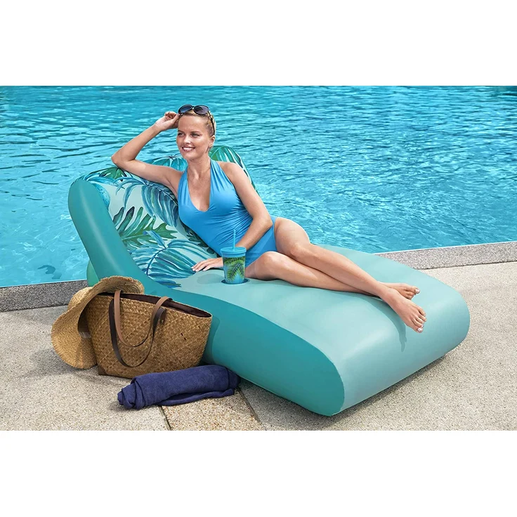 Lounge Luftmatratze DELUXE mit Stoffbezug – Bild 2