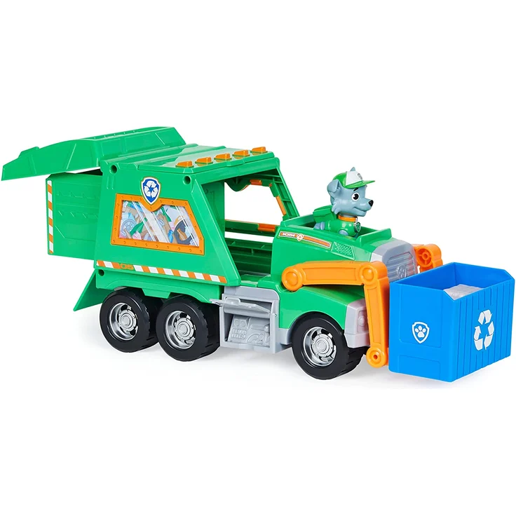 Spin Master Paw Patrol Rockys Deluxe-Recycling-Truck, Spielfahrzeug (mit Sammelfigur und 3 Werkzeugen) – Bild 1