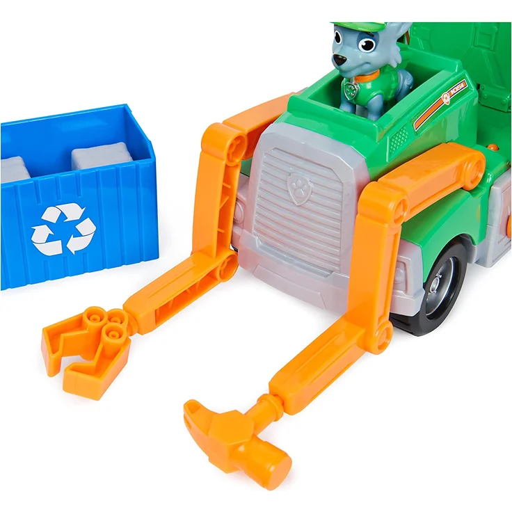 Spin Master Paw Patrol Rockys Deluxe-Recycling-Truck, Spielfahrzeug (mit Sammelfigur und 3 Werkzeugen) – Bild 8