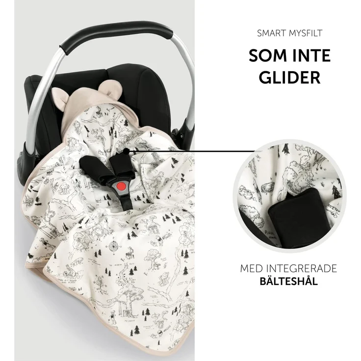 Hauck Baby Einschlagdecke Snuggle N Dream, Baumwolle, für Neugeborene Universal für Babyschale, Kindersitz, Reboarder, Kinderwagen, Buggy, Wippe mit 5 Punkt Gurt, 40 ° Waschbar, Winnie the Pooh Beige – Bild 2