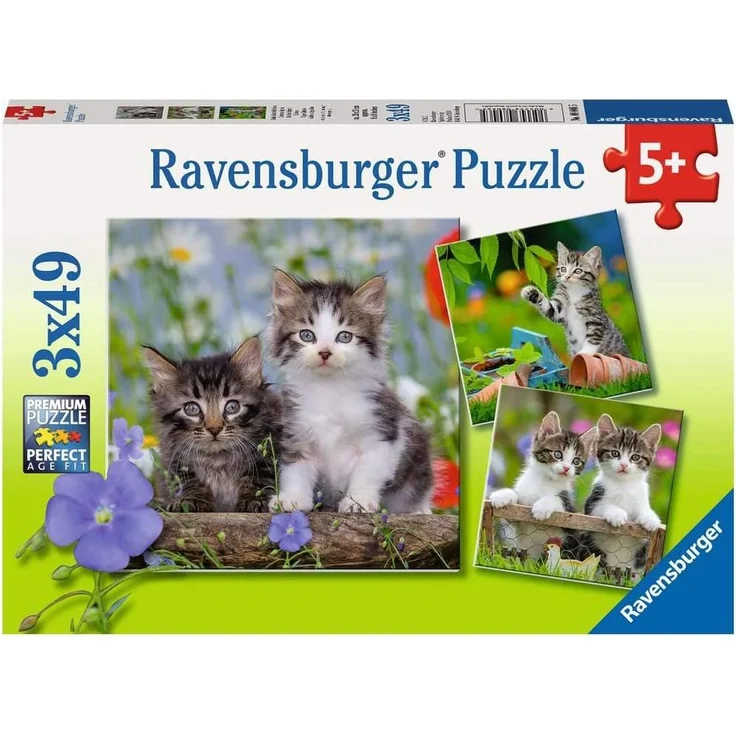 Ravensburger Puzzle 3x49 Teile Süße Samtpfötchen – Bild 1