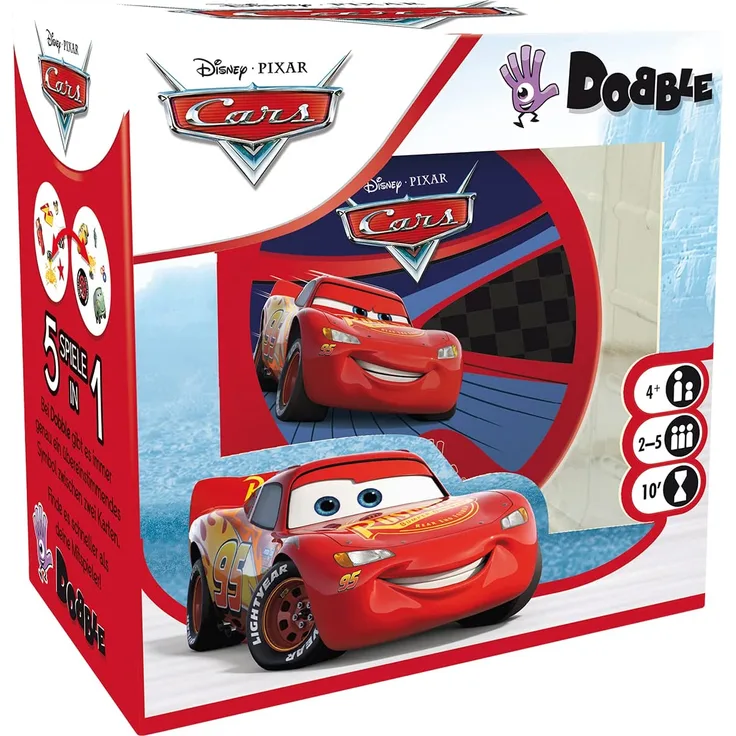 Dobble Cars, Kartenspiel, für 2-5 Spieler, ab 4 Jahren (DE-Ausgabe)