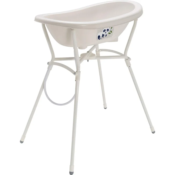 Rotho Babydesign Bio-Badewanne Panda, 100% Biologisch Abbaubar, 80 x 47 x 25 cm, Organic white – Bild 3
