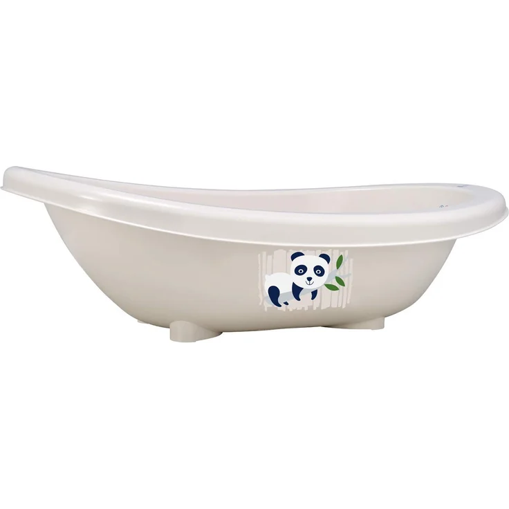 Rotho Babydesign Bio-Badewanne Panda, 100% Biologisch Abbaubar, 80 x 47 x 25 cm, Organic white – Bild 1