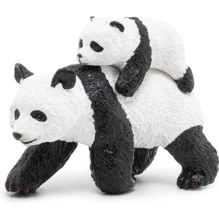 Papo 50071 Panda mit Jungtier WILDTIERE DER Welt Figur, Mehrfarben – Bild 1