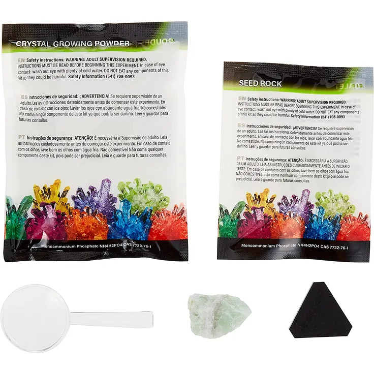 Bandai – National Geographic – Kristallzucht-Set – Grüner Kristall – Bildungs- und Wissenschaftsspiel – STEM – JM00600
