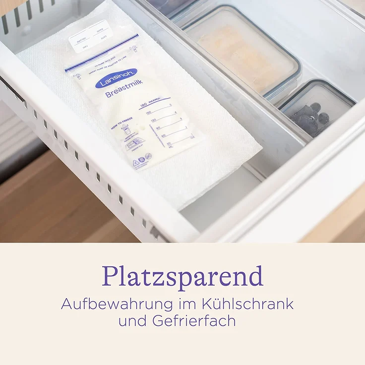 Lansinoh Muttermilchbeutel - 25 Stück - zum sicheren Aufbewahren und Einfrieren von Muttermilch - hygienisch & platzsparend – Bild 4