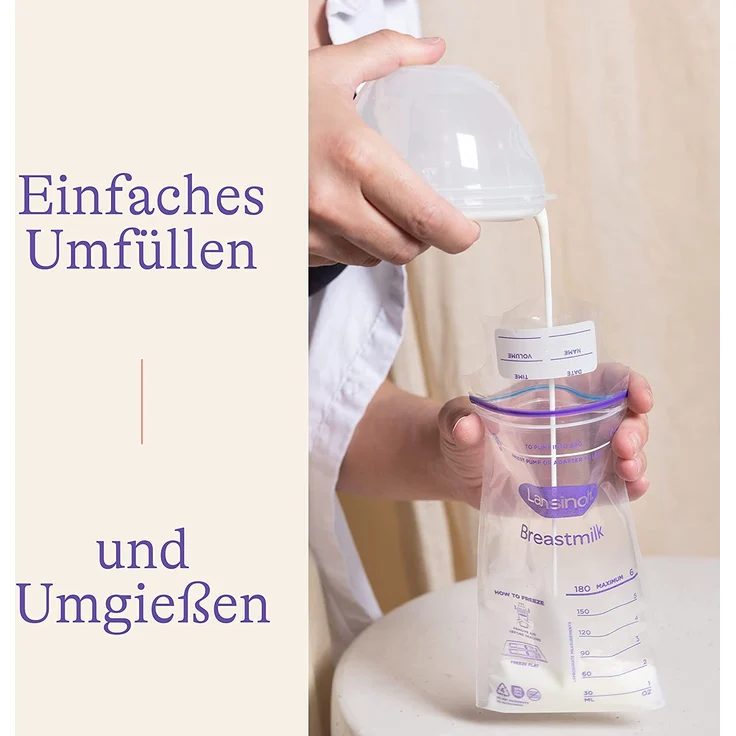 Lansinoh Muttermilchbeutel - 25 Stück - zum sicheren Aufbewahren und Einfrieren von Muttermilch - hygienisch & platzsparend – Bild 6