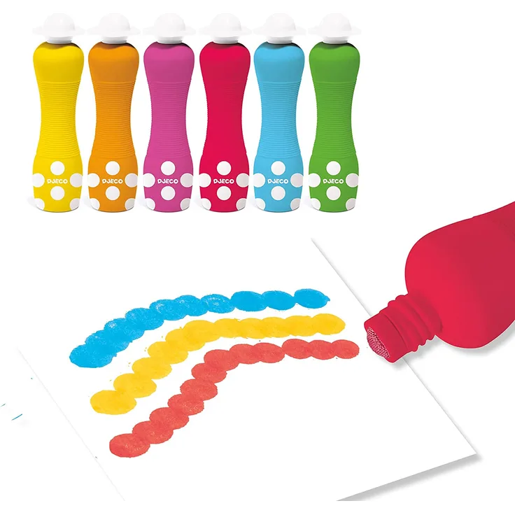 Djeco Farben - 6 Schaumstoffmarker ( DJ09002 )