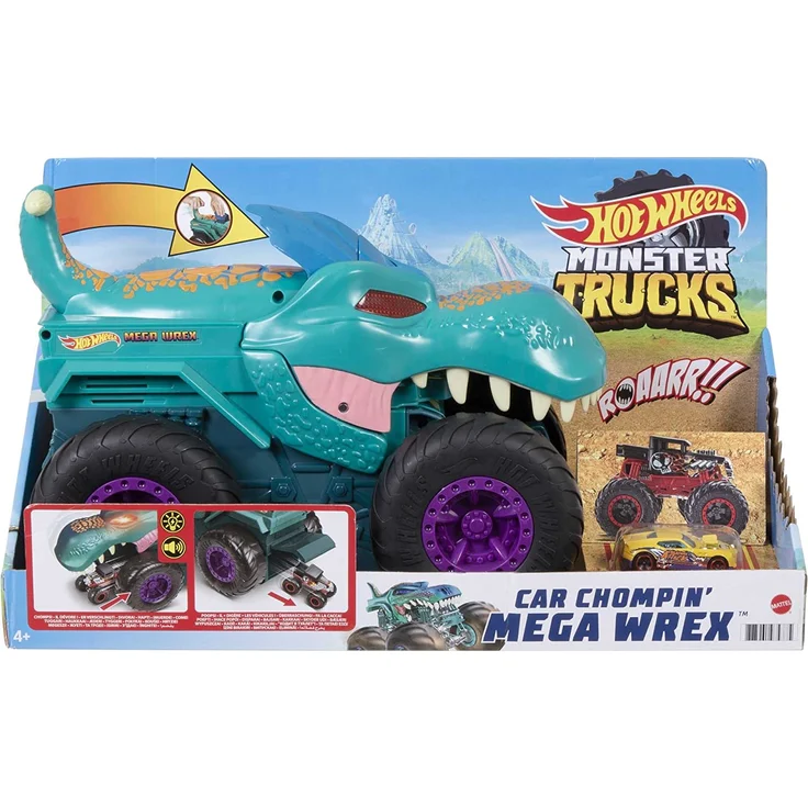 Hot Wheels Monster Trucks GYL13 Fahrzeug-Set 4 Jahr(e) AA Kunststoff Mehrfarbig – Bild 6
