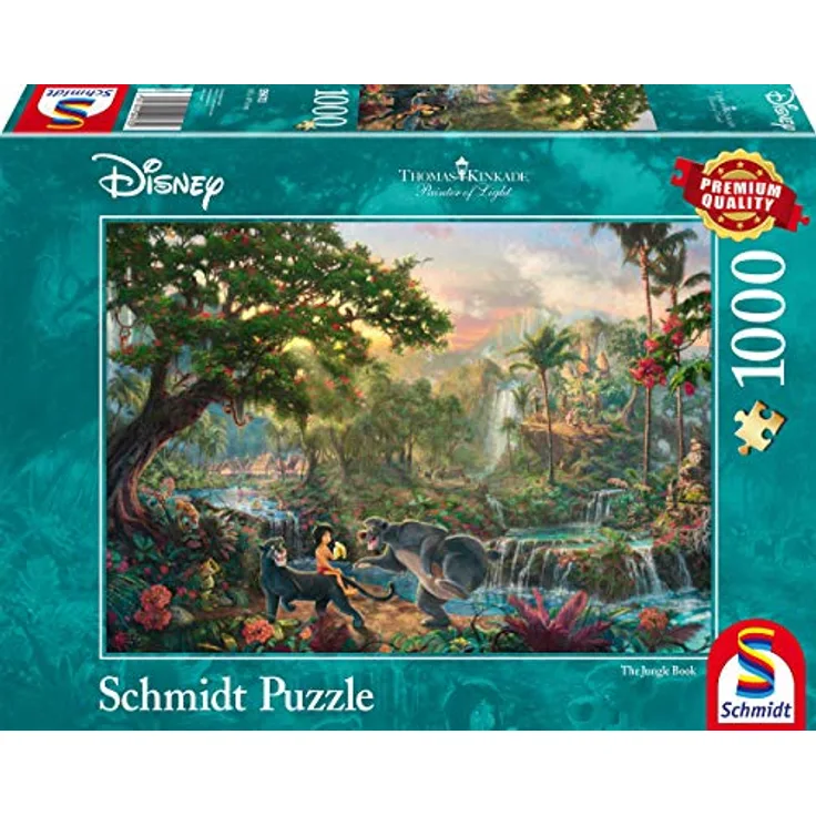 Schmidt Spiele 1000 Teile Puzzle Thomas Kinkade Disney Dschungelbuch
