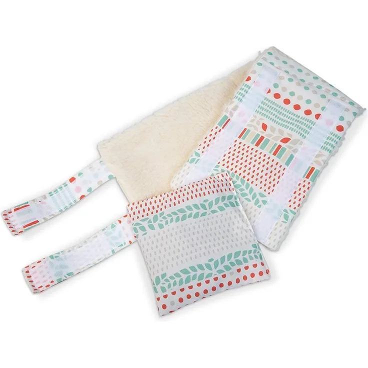 GRÜNSPECHT Bio-Brust- und Bauchwickel für Babys, Set aus Bio-Wickel mit Klettverschluss & Bio-Traubenkern-Kissen, bei Bauchschmerzen & Blähungen, Größe 1: 1-12 Monate (672-V1)