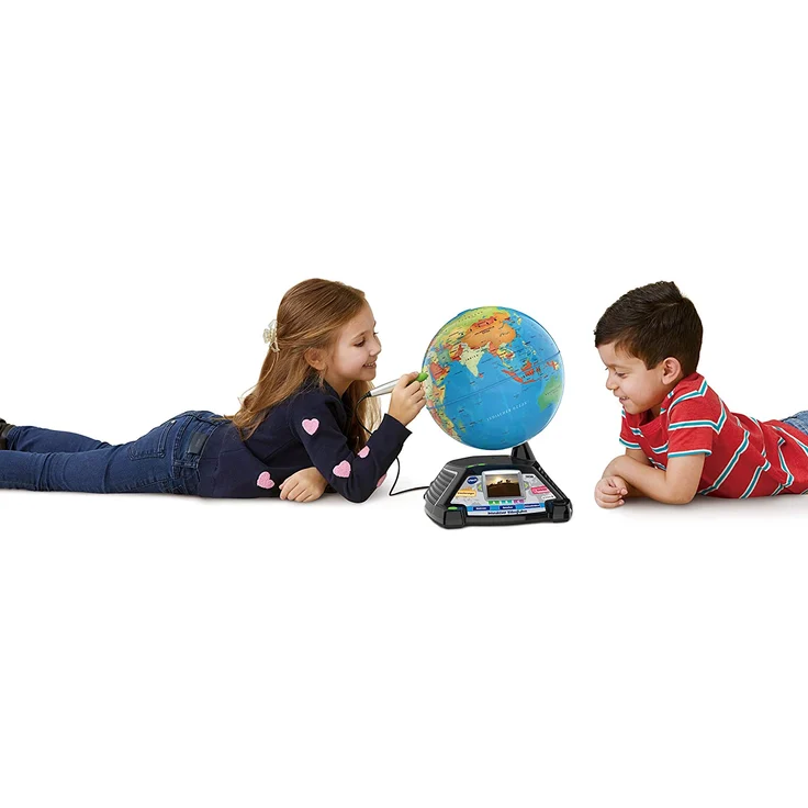 VTech Interaktiver Videoglobus – Weltkugel mit Bildschirm, akustischen und visuellen Lerninhalten (deutsche Version) – Ideal für die Einschulung – Für Kinder ab 7 Jahren – Bild 4