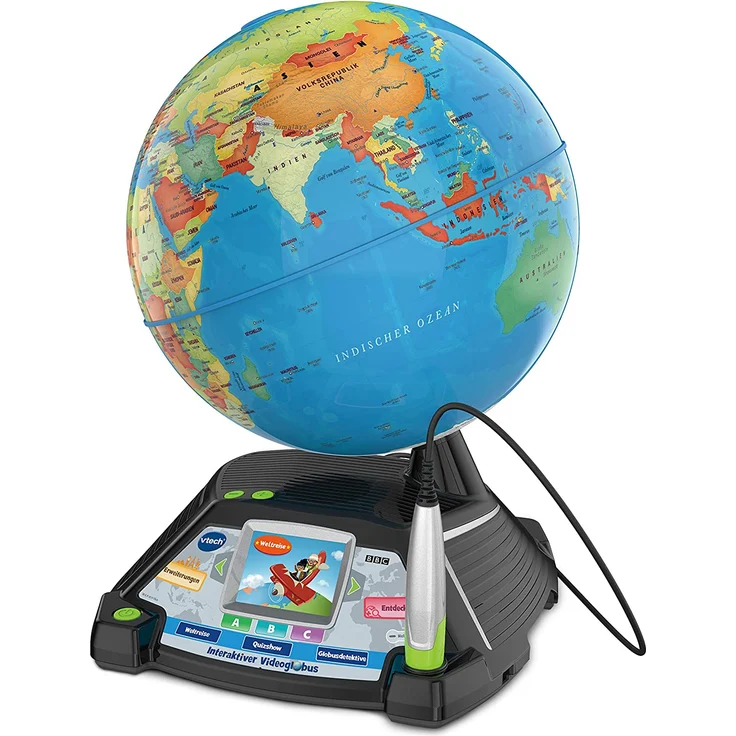 VTech Interaktiver Videoglobus – Weltkugel mit Bildschirm, akustischen und visuellen Lerninhalten (deutsche Version) – Ideal für die Einschulung – Für Kinder ab 7 Jahren – Bild 5