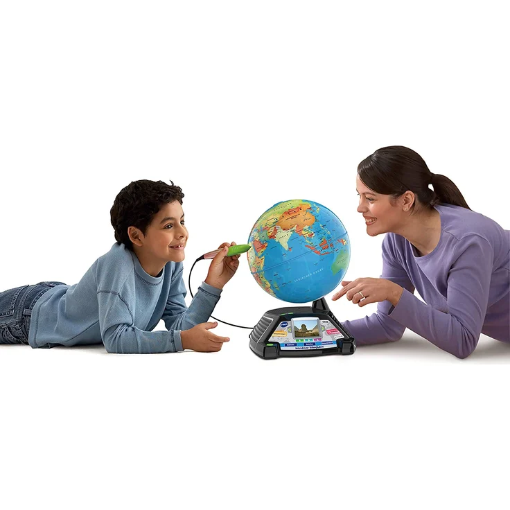 VTech Interaktiver Videoglobus – Weltkugel mit Bildschirm, akustischen und visuellen Lerninhalten (deutsche Version) – Ideal für die Einschulung – Für Kinder ab 7 Jahren – Bild 3