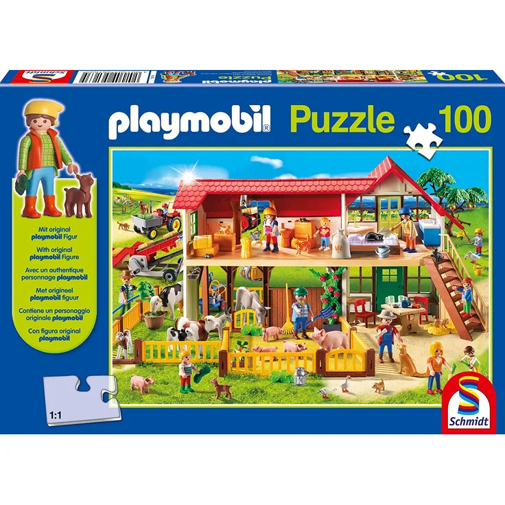 Schmidt Spiele PLAYMOBIL Bauernhof mit Figur, 100 Teile