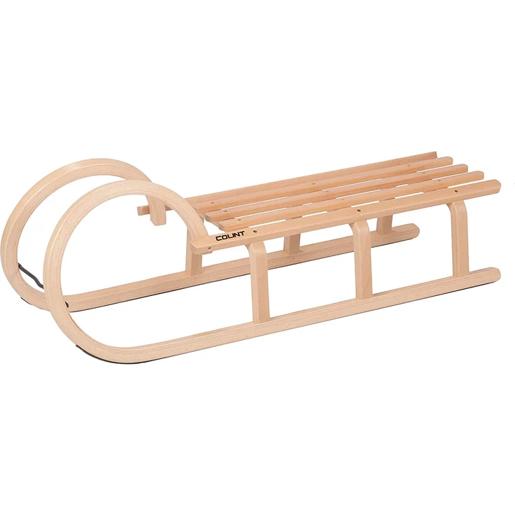 Colint Hörnerschlitten 110 cm Holzschlitten Schlitten Holz Rodel Hörner HCL 40110 – Bild 1