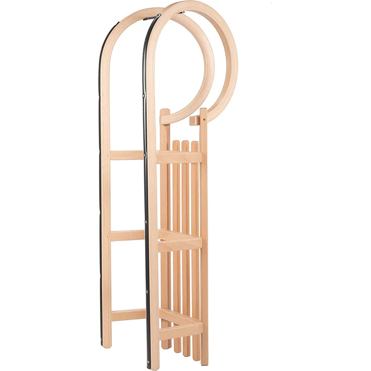 Colint Hörnerschlitten 110 cm Holzschlitten Schlitten Holz Rodel Hörner HCL 40110 – Bild 3