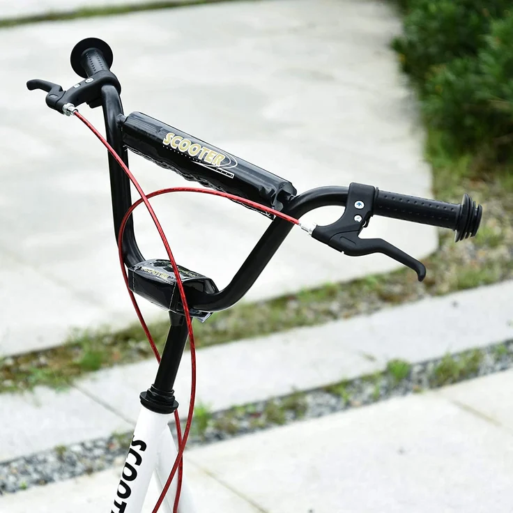 Kinderscooter mit Handbremse (Farbe: weiß) – Bild 7