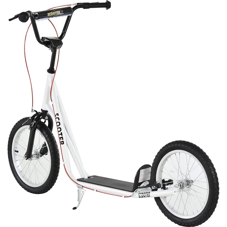 Kinderscooter mit Handbremse (Farbe: weiß) – Bild 6