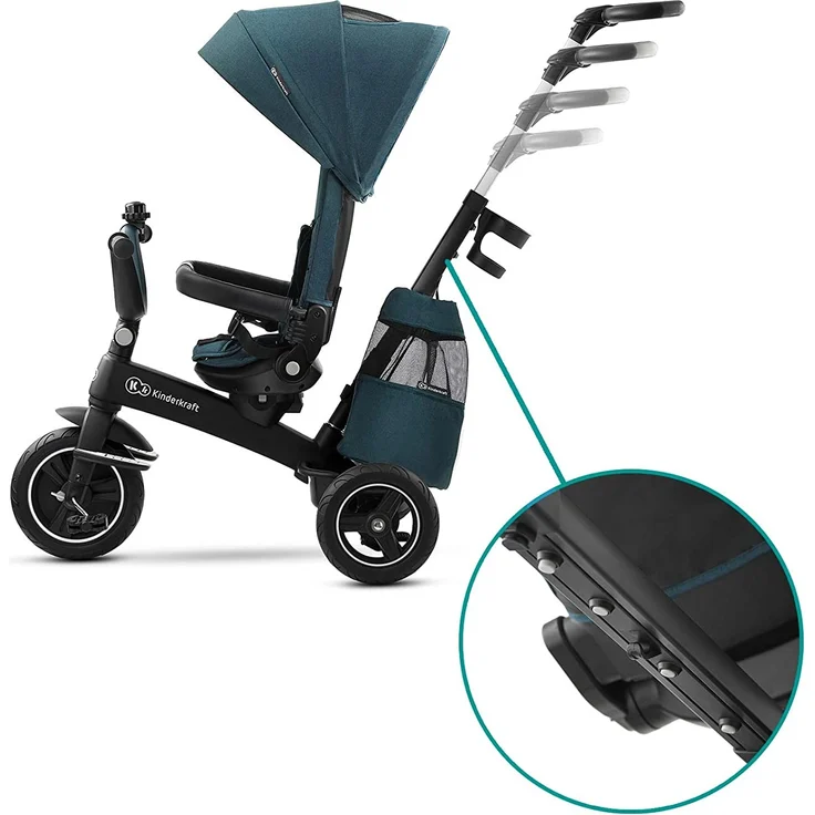 Kinderkraft Dreirad Easytwist - Midnight Green – Bild 11