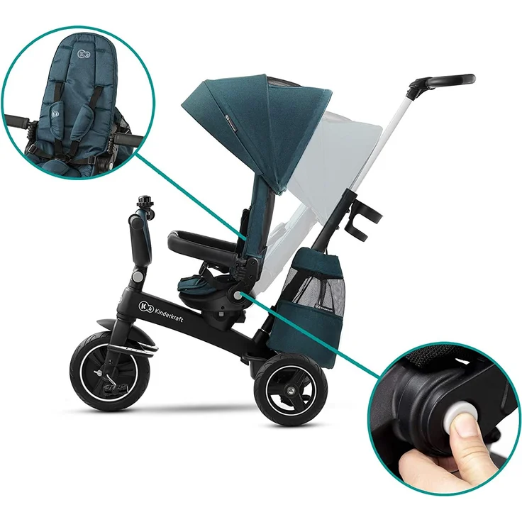 Kinderkraft Dreirad Easytwist - Midnight Green – Bild 17