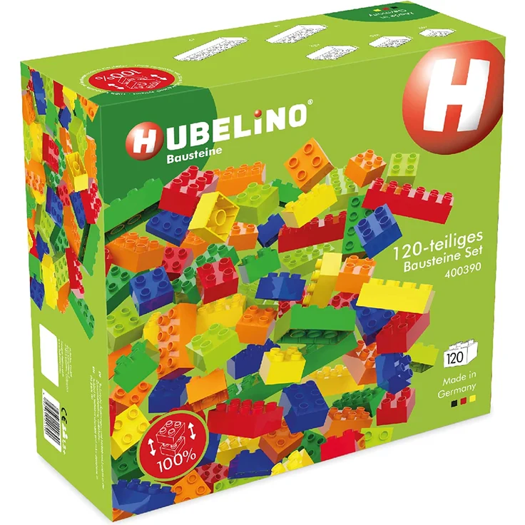 Hubelino 400390 bunte Bausteine Box (120-teilig) – Bild 1