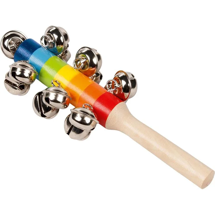 Schellenstab Regenbogen mit 13 Schellen