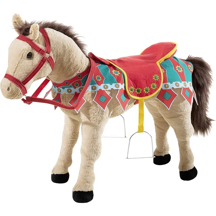 Karussellpferd beige mit Sound - Standpferd