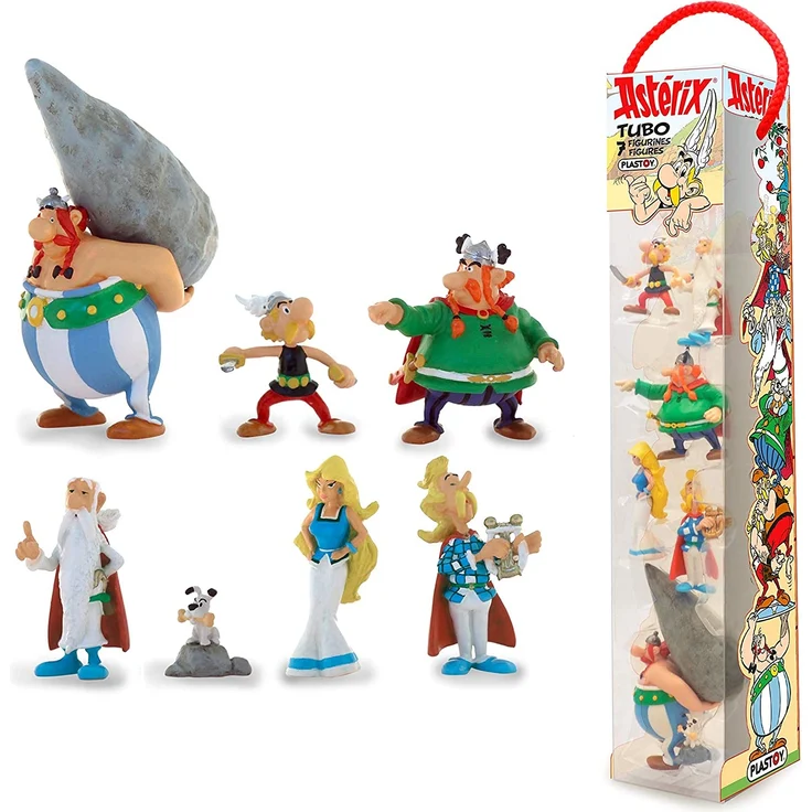 Plastoy SAS PLA70385 - Asterix: Tube Asterix Dorfbewohner, 7 Figuren - Preisvergleich – Bild 1