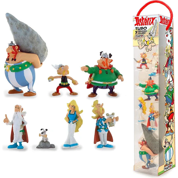 Plastoy SAS PLA70385 - Asterix: Tube Asterix Dorfbewohner, 7 Figuren - Preisvergleich