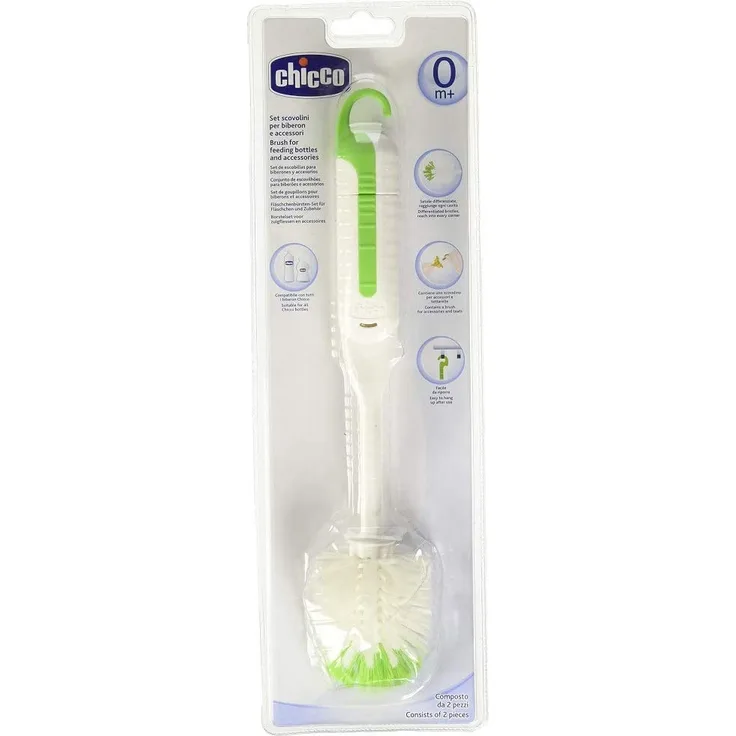 Chicco 00069189200000 Fläschchenbürsten-Set, 0 M+