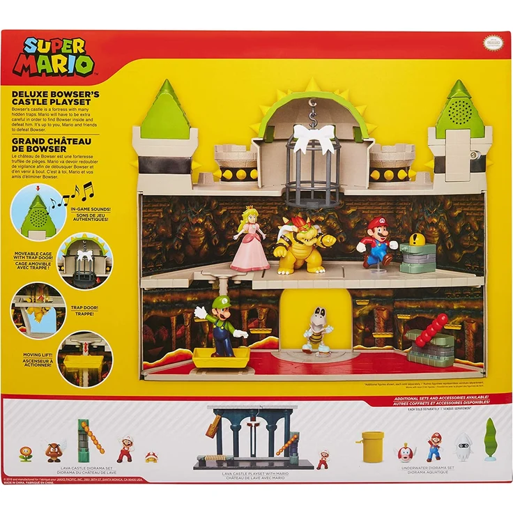Super Mario - Spielset - Deluxe Bowser's Castle - mit Bowser Figur - Preisvergleich – Bild 7