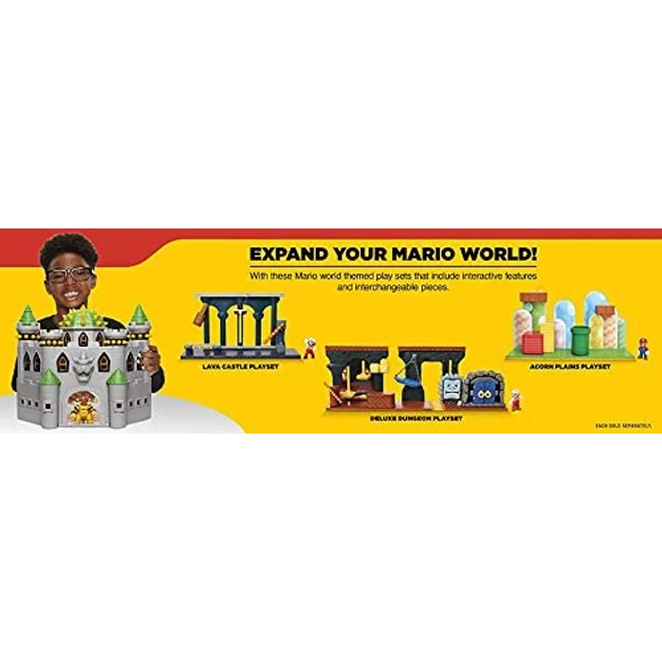 Super Mario - Spielset - Deluxe Bowser's Castle - mit Bowser Figur - Preisvergleich – Bild 16