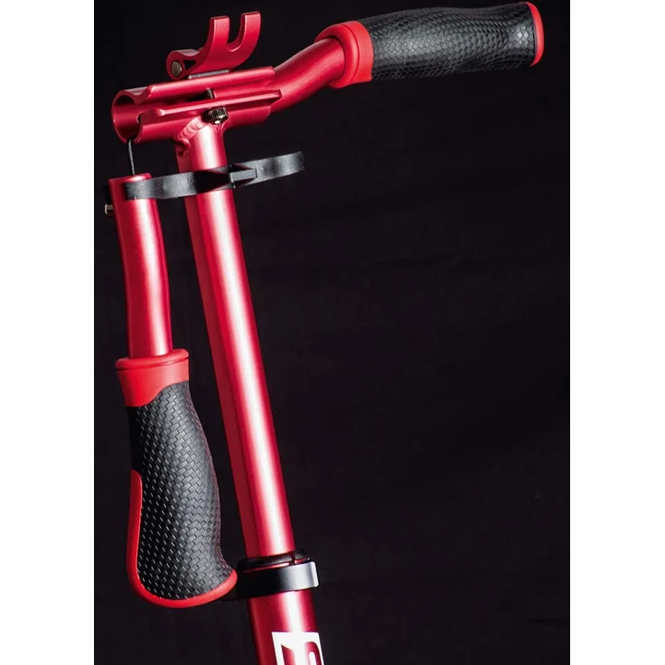 Six Degrees 513 'Aluminium Scooter 230/215 mm' Scooter, ab 6 Jahren, 5-fach höhenverstellbar bis 106 cm, klappbar, max. belastbar bis 100 kg, rot – Bild 4