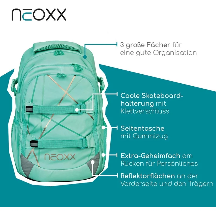 Scooli Schulrucksack Neoxx Active - Motiv: Mint To Be, 45 cm, 30 Liter, 0,98 kg - Farbe: bunt – Bild 2