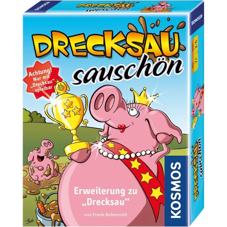KOSMOS 740375 Drecksau - Sauschön Erweiterung des Bestsellers Drecksau lustiges Karten-/Partyspiel